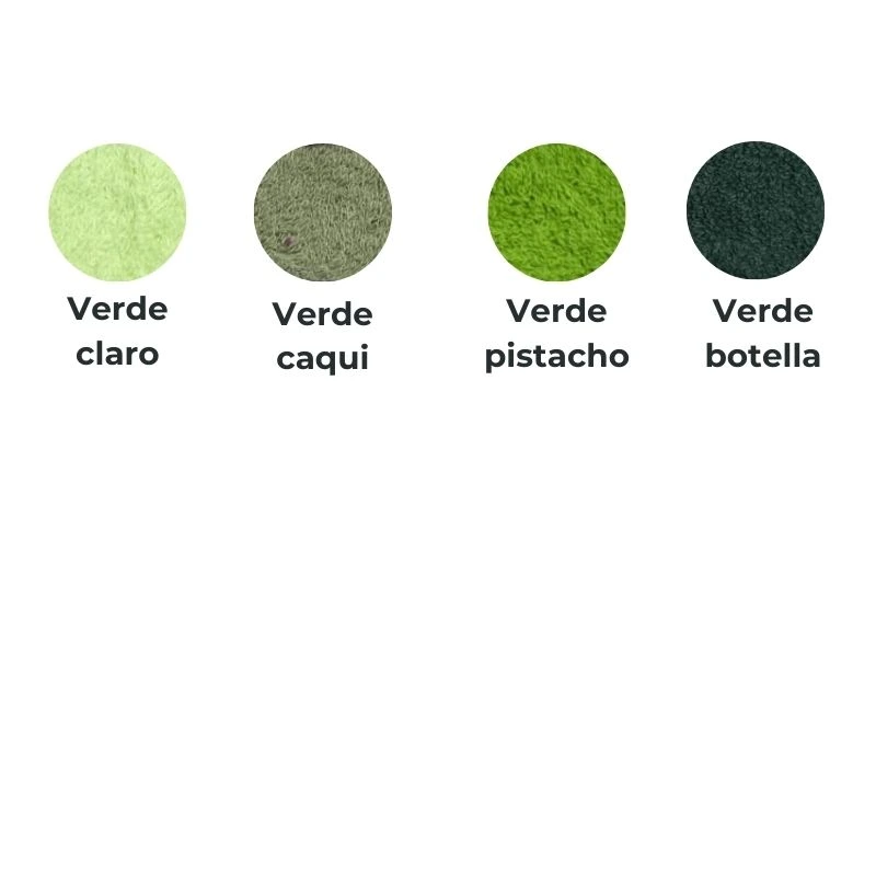 Colores verdes toalla bidet Algodonea