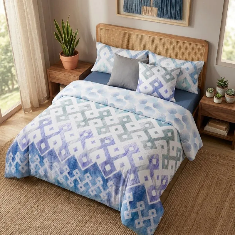 Funda nórdica reversible 90 cm Vail azul